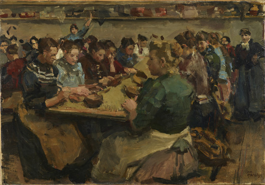 Isaac Israels, The Coffee Sorters, c. 1893, oil on canvas, 60 x 86 cm, Kunstmuseum Den Haag. Isaac Israels, The Coffee Sorters, c. 1893, oil on canvas, 60 x 86 cm, Kunstmuseum Den Haag.