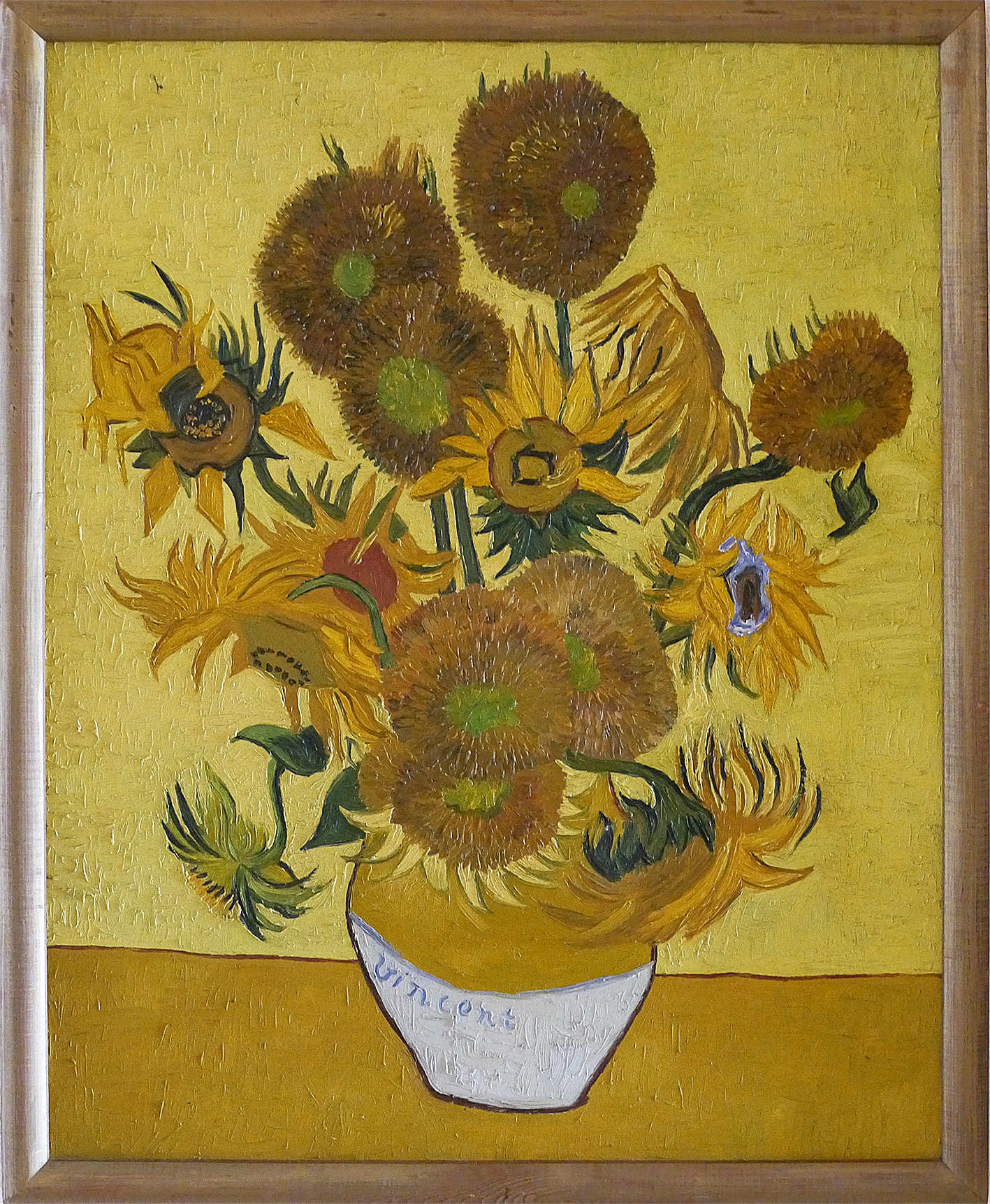 The best hand-painted copy of Vincent van Gogh's Sunflowers ever made Cornell van Loon