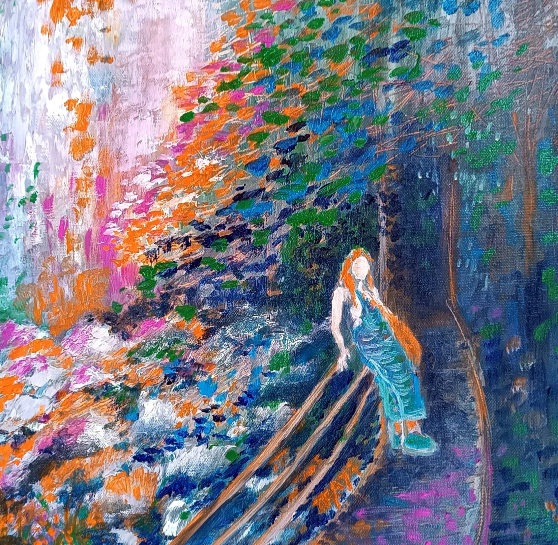 Dreamy Pathway – Woman on a Rope Bridge in Nature's Embrace | Diana  Dimova-TRAXI | Online Gallery, image size:1117x1091