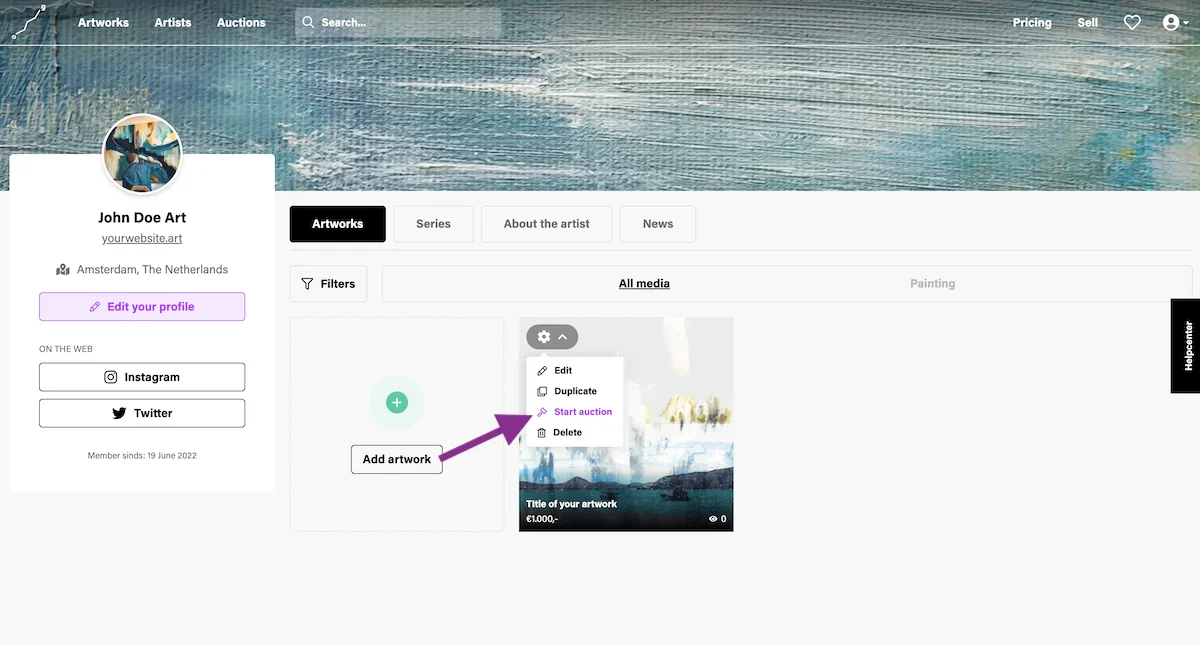 Online Gallery | Empowering Artists: Create, Showcase, Connect